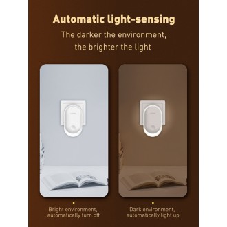 LDNIO φωτιστικό νυκτός Y1 με αισθLDNIO φωτιστικό νυκτός Y1 με αισθητήρα φωτός, 0.5W, 3500Kητήρα φωτός, 0.5W, 3500K