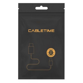 CABLETIME καλώδιο USB 2.0 σε USB Type-C C160, 5V 3A, 1m, μαύρο