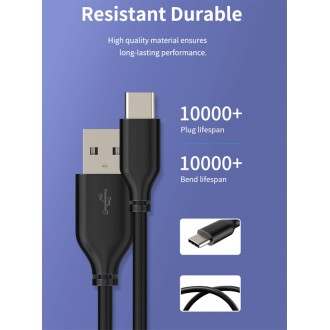 CABLETIME καλώδιο USB 2.0 σε USB Type-C C160, 5V 3A, 1m, μαύρο