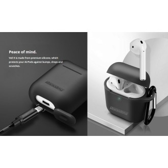 ROCKROSE θήκη προστασίας Veil II για AirPods, μαύρη