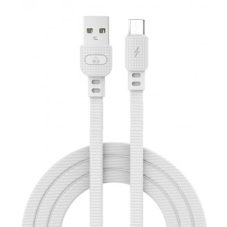 Powertech USB cable to Micro USB Armor PTR -0098, 15W 3A, 1M, White