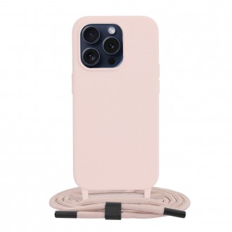 ΘΗΚΗ TECHSUIT ΜΕ CROSSBODY ΚΟΡΔΟΝΙ ΓΙΑ IPHONE 15 PRO ΡΟΖ