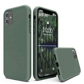 ΘΗΚΗ TECHSUIT SOFT EDGE SILICONE ΓΙΑ IPHONE 15 PRO ΣΚΟΥΡΟ ΠΡΑΣΙΝΟ