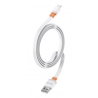 CELEBRAT καλώδιο micro USB σε USB CB-33M, flat, 2.1A, 1m, λευκό