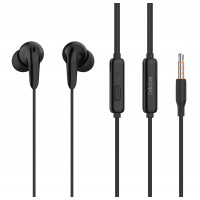 CELEBRAT earphones με μικρόφωνο G26, 3.5mm, 1.2m, μαύρα