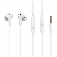 CELEBRAT earphones με μικρόφωνο G26, 3.5mm, 1.2m, λευκά