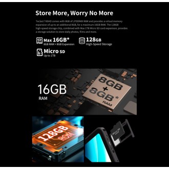 TECLAST tablet T45HD, 10.5" FHD, 8/128GB, Android 13, 4G, γκρι