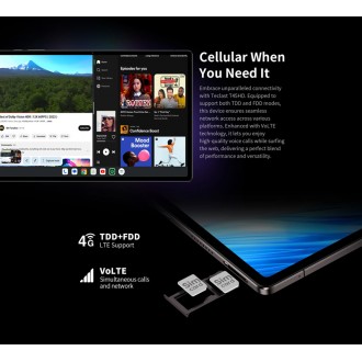 TECLAST tablet T45HD, 10.5" FHD, 8/128GB, Android 13, 4G, γκρι