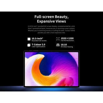 TECLAST tablet T45HD, 10.5" FHD, 8/128GB, Android 13, 4G, γκρι