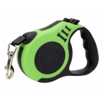 Dog leash with strap & stop ANM-0004, 5m, green