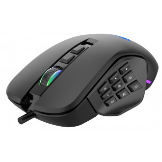 AULA ενσύρματο gaming ποντίκι Fire Η510 10000DPI, 14 πλήκτρα, RGB, μαύρο
