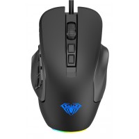 AULA ενσύρματο gaming ποντίκι Fire Η510 10000DPI, 14 πλήκτρα, RGB, μαύρο