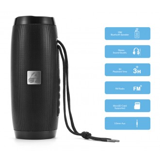 POWERTECH φορητό ηχείο Soul, 10W, USB/TF/AUX/BT/FM, RGB φωτισμός, μαύρο