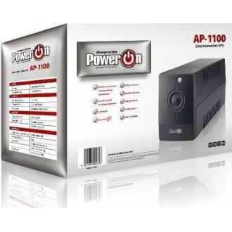 Power On AP-1100 v2 UPS Line-Interactive 1100VA με 4 Schuko Πρίζες
