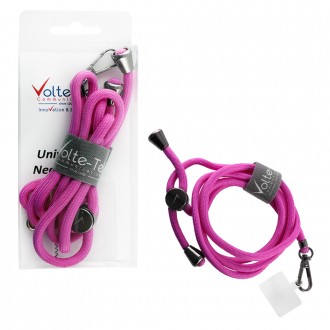 VOLTE-TEL NECK STRAP - ΛΟΥΡΑΚΙ ΛΑΙΜΟΥ ΓΙΑ ΘΗΚΕΣ ΡΟΖΕ ΜΩΒ VT30