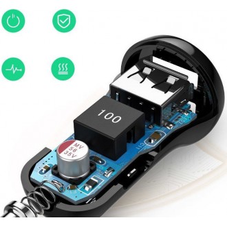 Ugreen Φορτιστής Αυτοκινήτου Μαύρος Συνολικής Έντασης 4.8A με Θύρες: 2xUSB