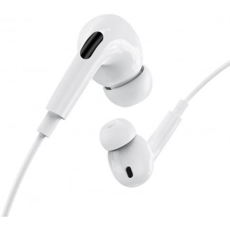 Hands Free Hoco M111 Pro Primero Series Earphones Stereo Lightning Λευκό 1,2μ