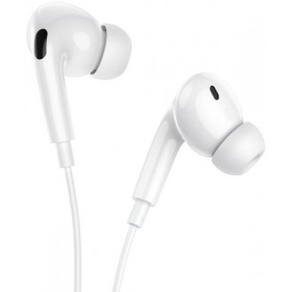 Hands Free Hoco M111 Pro Primero Series Earphones Stereo Lightning Λευκό 1,2μ