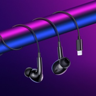 Hands Free Hoco M111 Pro Primero Series Earphones Stereo Lightning Μαύρο 1,2μ