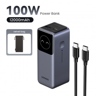 Ugreen PB724 Power Bank 12000mAh 100W με Θύρα USB-A και Θύρα USB-C Power Delivery / Quick Charge 3.0