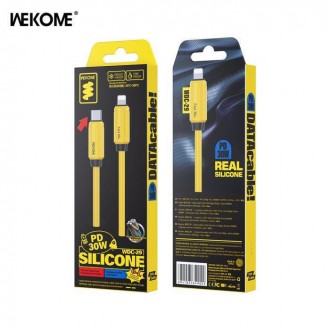 WK Wdc-29 USB-C to Lightning Cable 30W Κίτρινο 1m
