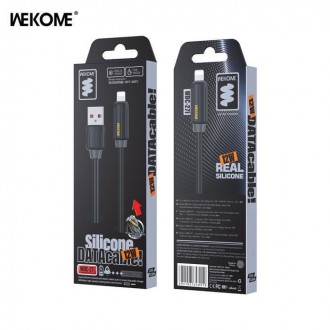 WK Wdc-27i USB-A to Lightning Cable 12W Μαύρο 1m