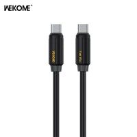 WK Wdc-28 USB 2.0 Cable USB-C male - USB-C 65W Μαύρο 1m