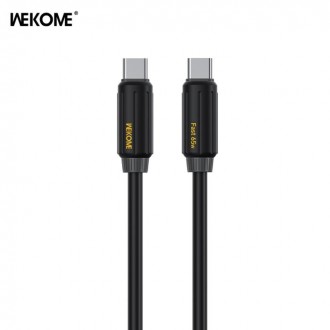WK Wdc-28 USB 2.0 Cable USB-C male - USB-C 65W Μαύρο 1m