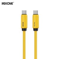 WK Wdc-28 USB 2.0 Cable USB-C male - USB-C 65W Κίτρινο 1m
