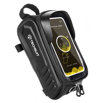 Techsuit Τσαντάκι Τιμονιού Ποδηλάτου Μαύρο