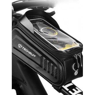 Techsuit Τσαντάκι Τιμονιού Ποδηλάτου Μαύρο