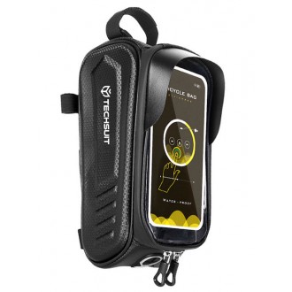 Techsuit Τσαντάκι Τιμονιού Ποδηλάτου Μαύρο