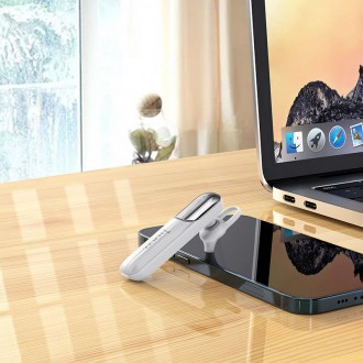 Wireless Hands Free Hoco E57 Essential V.5.0 Λευκό με Μεγάλο Πλήκτρο Ελέγχου και 10 Ώρες Ομιλίας