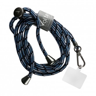 VOLTE-TEL NECK STRAP - ΛΟΥΡΑΚΙ ΛΑΙΜΟΥ ΓΙΑ ΘΗΚΕΣ ΜΠΛΕ-ΜΑΥΡΟ VT06