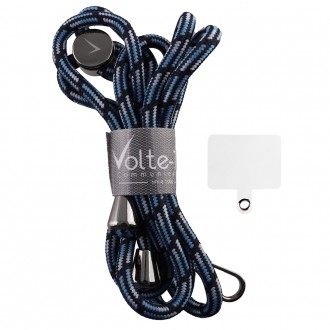VOLTE-TEL NECK STRAP - ΛΟΥΡΑΚΙ ΛΑΙΜΟΥ ΓΙΑ ΘΗΚΕΣ ΜΠΛΕ-ΜΑΥΡΟ VT06