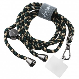 VOLTE-TEL NECK STRAP - ΛΟΥΡΑΚΙ ΛΑΙΜΟΥ ΓΙΑ ΘΗΚΕΣ ΠΡΑΣΙΝΟ ΜΕ ΡΙΓΕΣ VT32