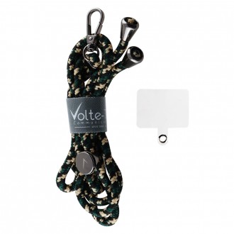 VOLTE-TEL NECK STRAP - ΛΟΥΡΑΚΙ ΛΑΙΜΟΥ ΓΙΑ ΘΗΚΕΣ ΠΡΑΣΙΝΟ ΜΕ ΡΙΓΕΣ VT32