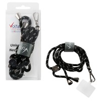 VOLTE-TEL NECK STRAP - ΛΟΥΡΑΚΙ ΛΑΙΜΟΥ ΓΙΑ ΘΗΚΕΣ ΜΑΥΡΟ-ΑΣΗΜΙ VT03