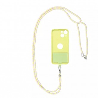 Swing Λουράκι Λαιμού για Κινητά Γκρι - Κίτρινο