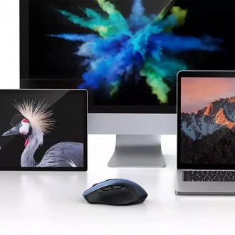 Ugreen MU006 Ασύρματο Εργονομικό Bluetooth Ποντίκι Μπλε