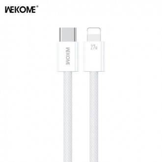 WK USB-C to Lightning Cable 27W Λευκό 1m (WDC-21L)