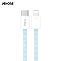 WK Wdc-21 Braided USB-C to Lightning Cable 27W Μπλε 1m WK Wdc-21 Braided USB-C to Lightning Cable 27W Μπλε 1m