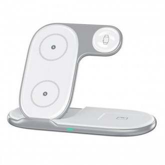 WK Ασύρματος Φορτιστής (Qi Pad) 15W Λευκός (WP-U167)