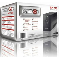 Power On AP-720 UPS Line-Interactive 720VA 360W με 2 Schuko Πρίζες