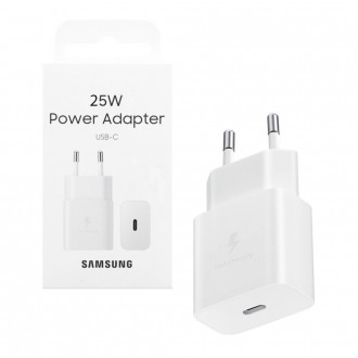 Samsung Φορτιστής Χωρίς Καλώδιο GaN με Θύρα USB-C 25W Power Delivery Λευκός (EP-T2510N)