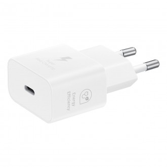 Samsung Φορτιστής Χωρίς Καλώδιο GaN με Θύρα USB-C 25W Power Delivery Λευκός (EP-T2510N)
