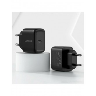 Ugreen Φορτιστής με Θύρα USB-C και Καλώδιο USB-C - USB-C 25W Power Delivery / Quick Charge 3.0 Μαύρος (Cd250)