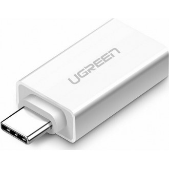 Ugreen Μετατροπέας USB-C male σε USB-A female Λευκό (30155)