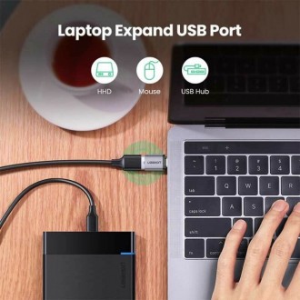 Ugreen US270 Μετατροπέας USB-C male σε USB-A female Γκρι