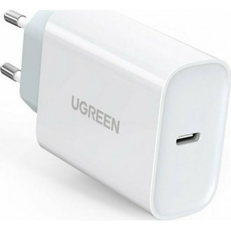 Ugreen Φορτιστής Χωρίς Καλώδιο με Θύρα USB-C Power Delivery Λευκός (CD127)